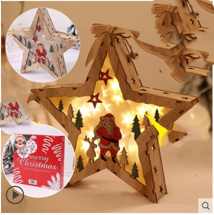 Christmas Decorations Made of Wood and Trees