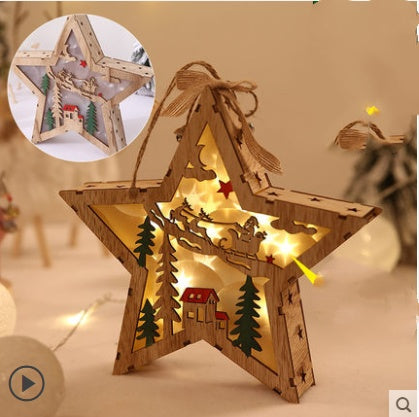 Christmas Decorations Made of Wood and Trees